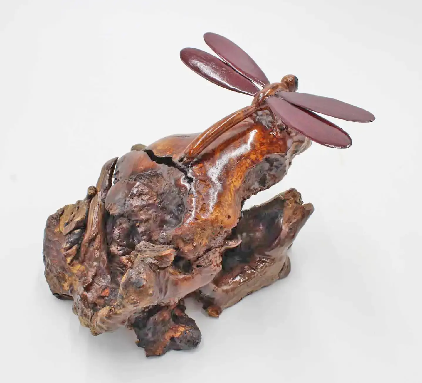 Dragonfly woodcarving sculpture